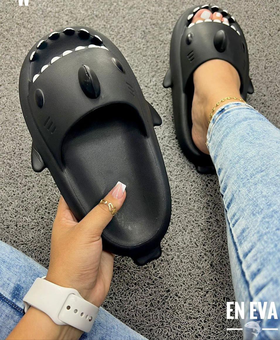 Pantuflas Sharkys Dama Cómodas De Moda