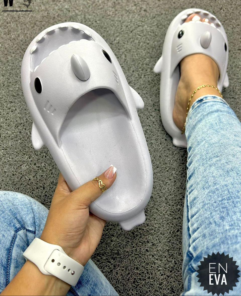 Pantuflas Sharkys Dama Cómodas De Moda