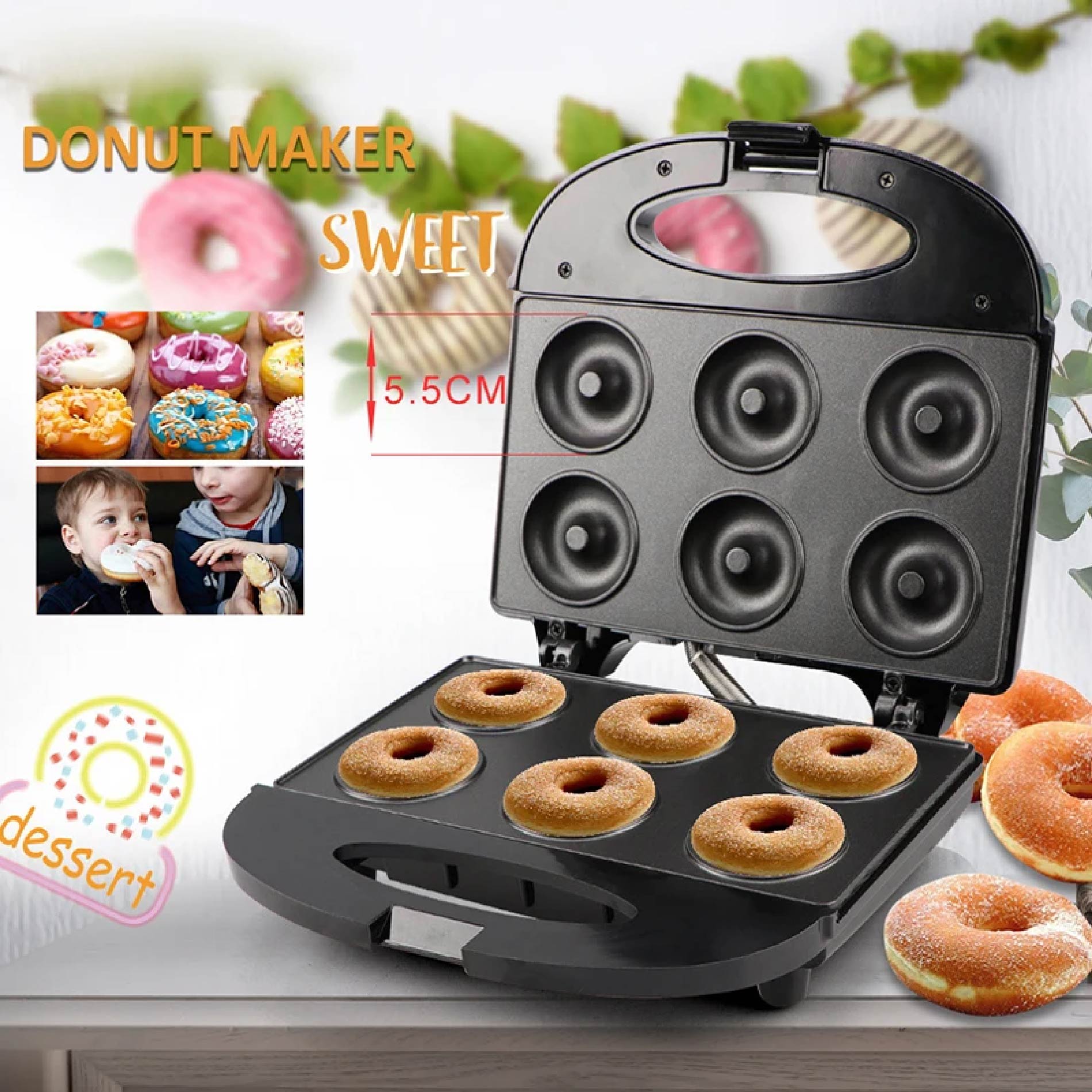 Máquina De Mini Donas X6 Antiadherente