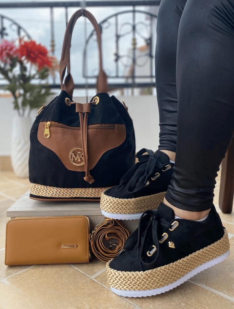bolso+calzado+billetera yute