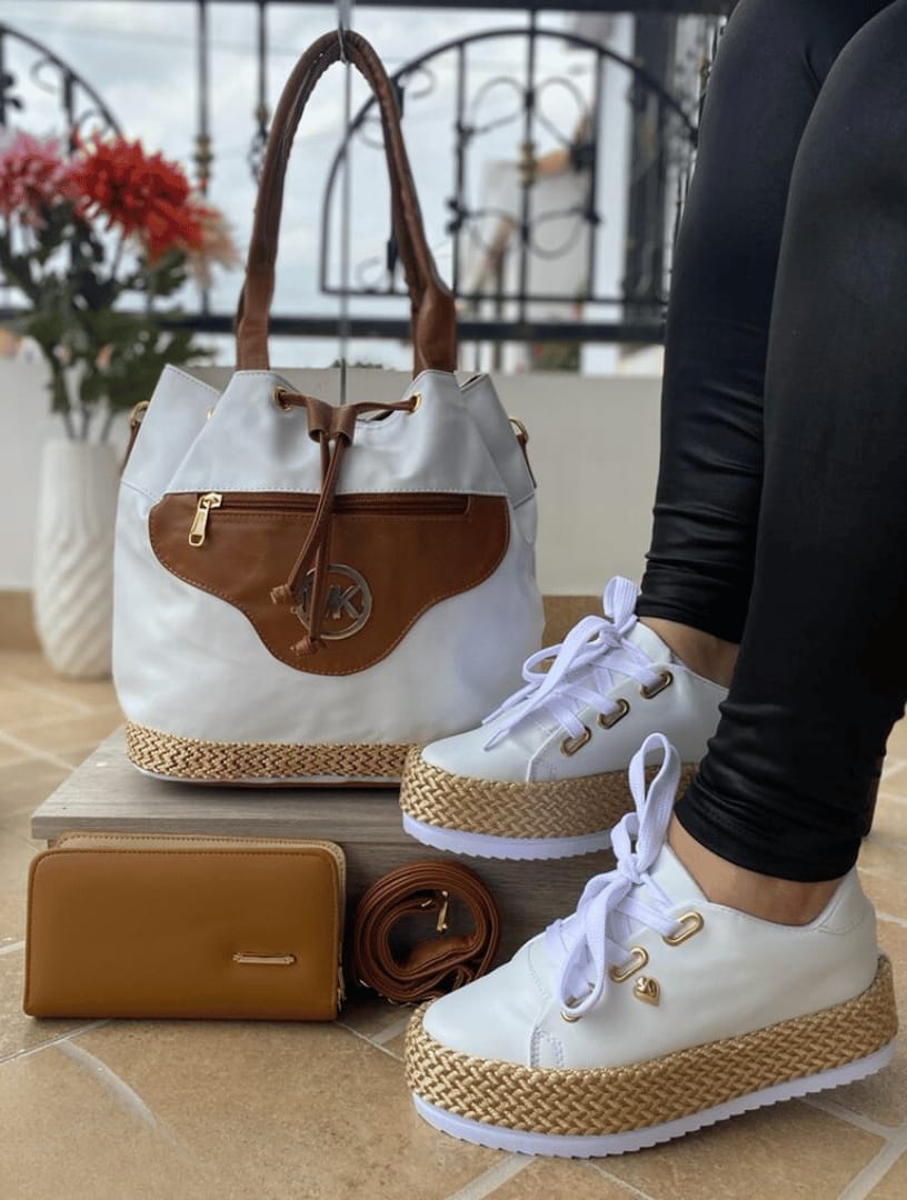 bolso+calzado+billetera yute