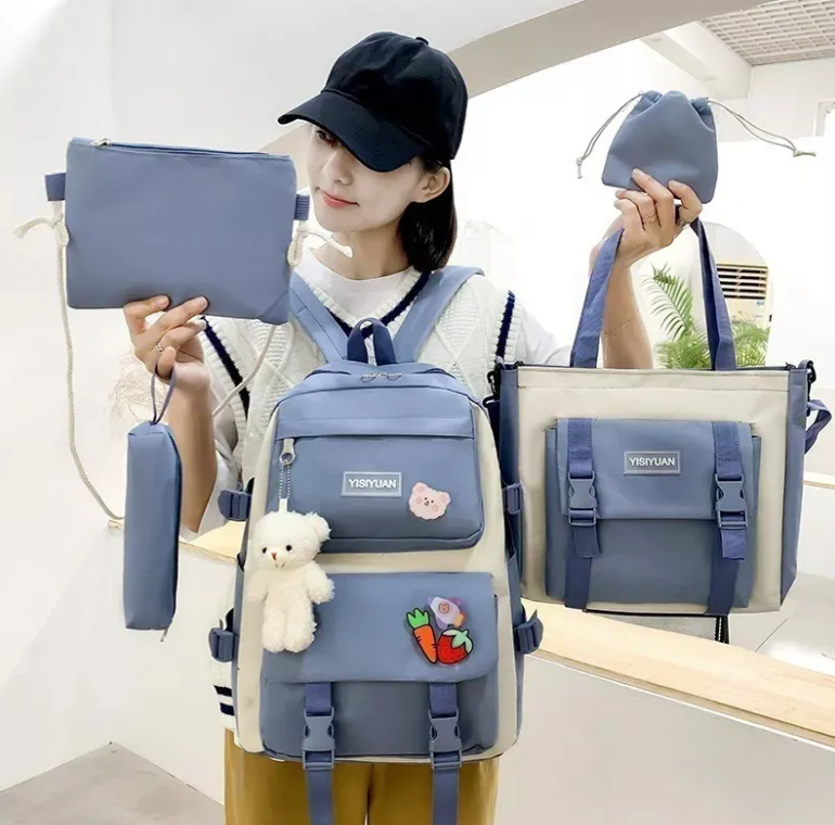 Bolso Mochila Fashion X5 Piezas