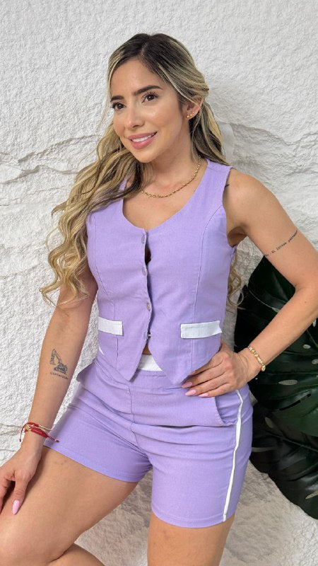Conjunto 2 Prendas Short y Chaleco.