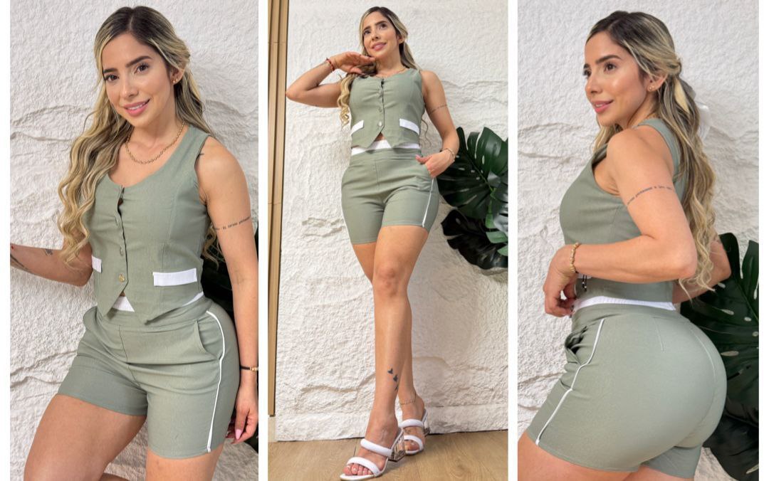 Conjunto 2 Prendas Short y Chaleco.