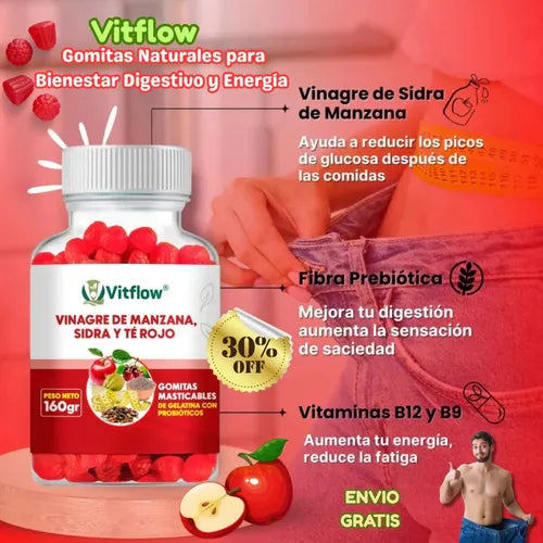 GOMAS V MANZANA + GOTERO QUEMA GRASA PRI