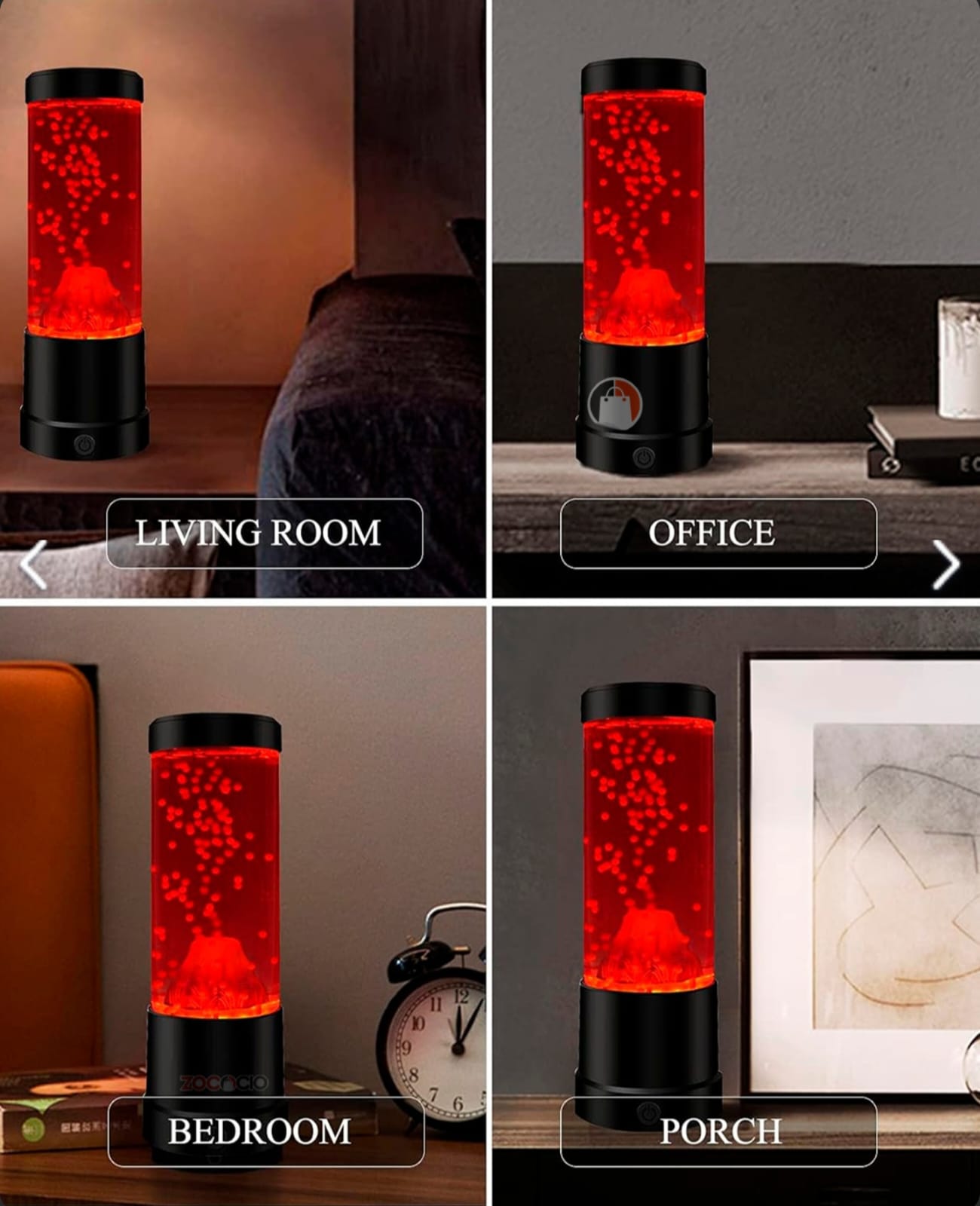Lampara Volcán Con Lava Decorativa Led M