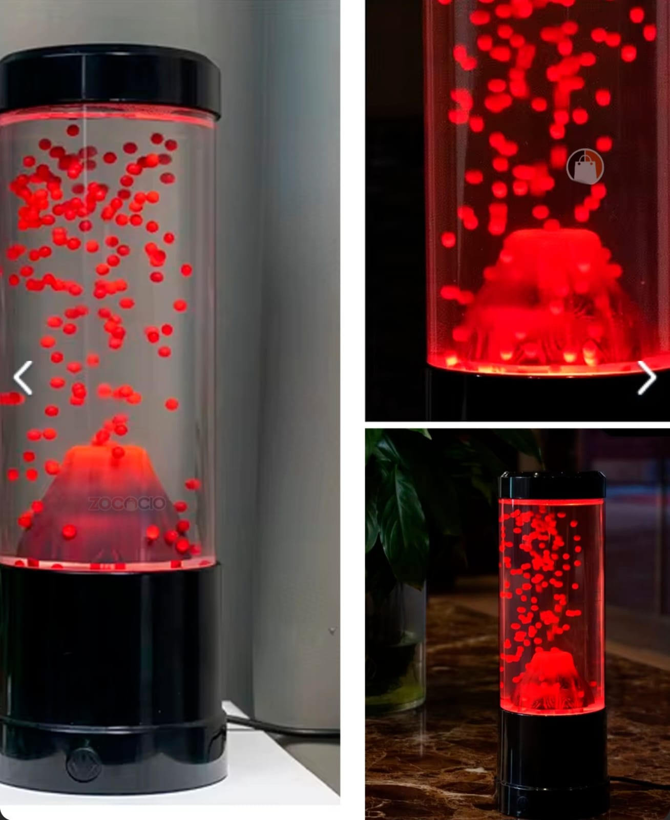 Lampara Volcán Con Lava Decorativa Led M